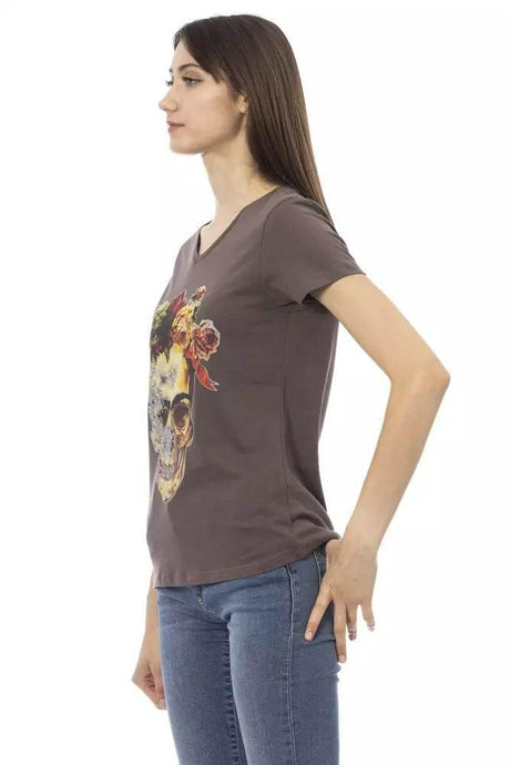 Trussardi Action Brown Cotton Women Top - Hilstor