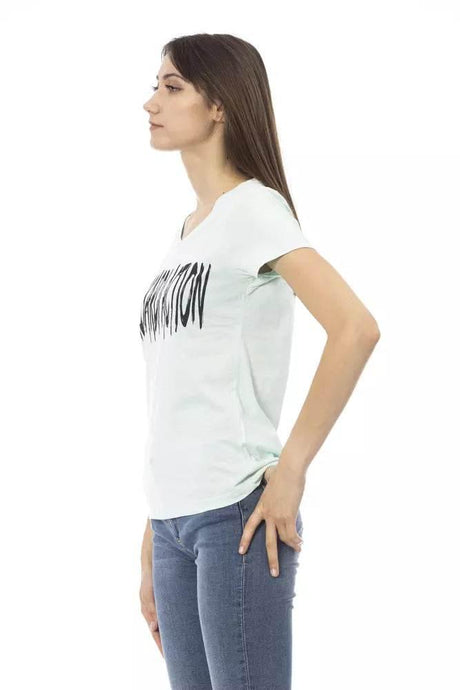 Trussardi Action Light Blue Cotton Women Top - Hilstor