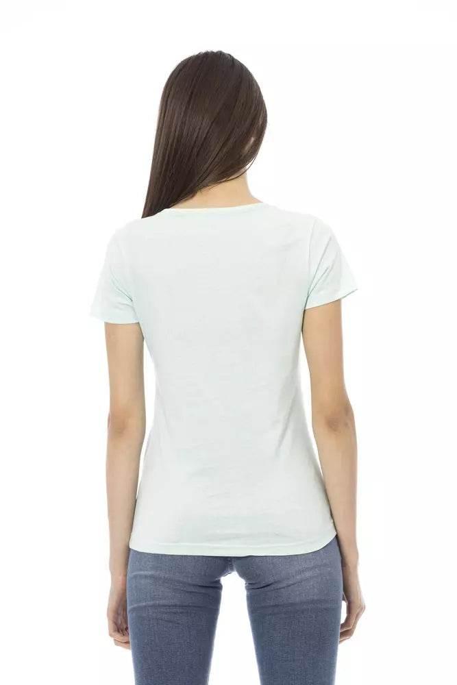 Trussardi Action Light Blue Cotton Women Top - Hilstor