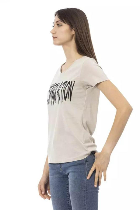 Trussardi Action Beige Cotton Women T-Shirt - Hilstor