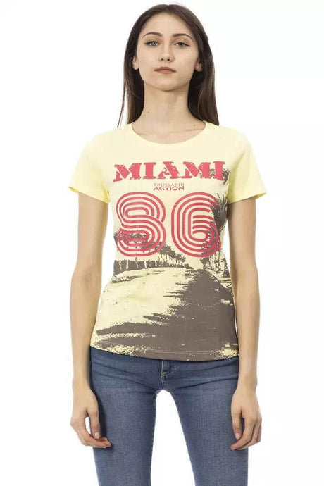 Trussardi Action Yellow Cotton Women T-Shirt - Hilstor