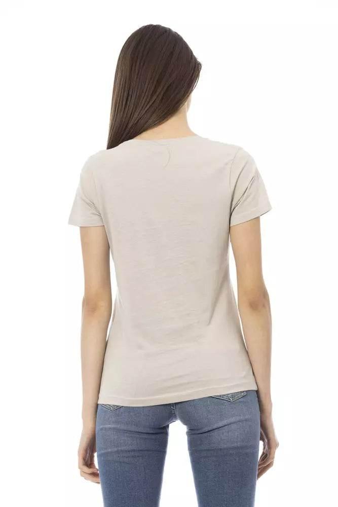Trussardi Action Beige Cotton Women T-Shirt - Hilstor