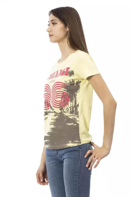 Trussardi Action Yellow Cotton Women T-Shirt - Hilstor