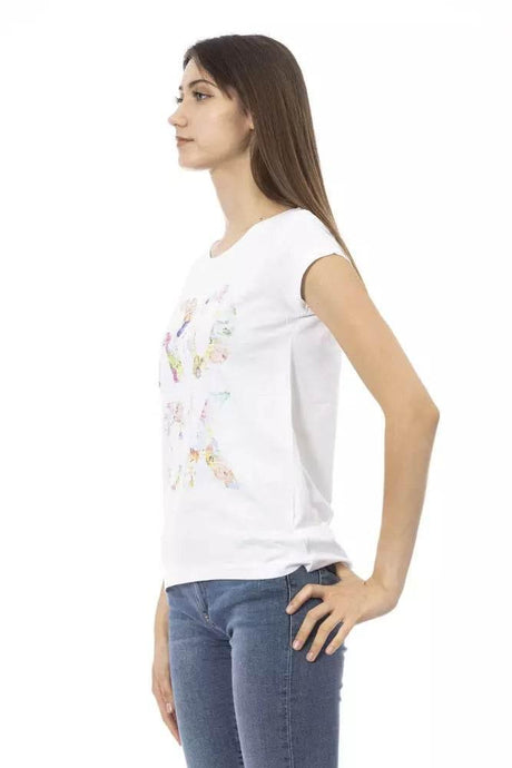 Trussardi Action White Cotton Women T-Shirt - Hilstor