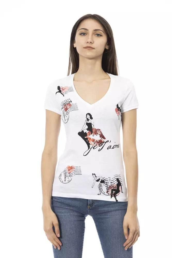 Trussardi Action White Cotton Women T-Shirt - Hilstor