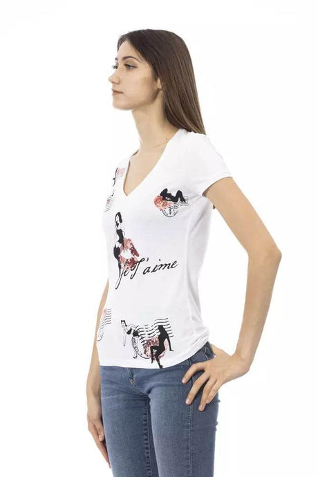Trussardi Action White Cotton Women T-Shirt - Hilstor