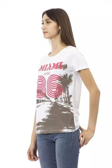 Trussardi Action White Cotton Women T-Shirt - Hilstor