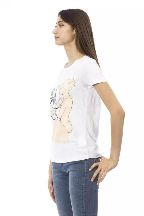 Trussardi Action White Cotton Women T-Shirt - Hilstor