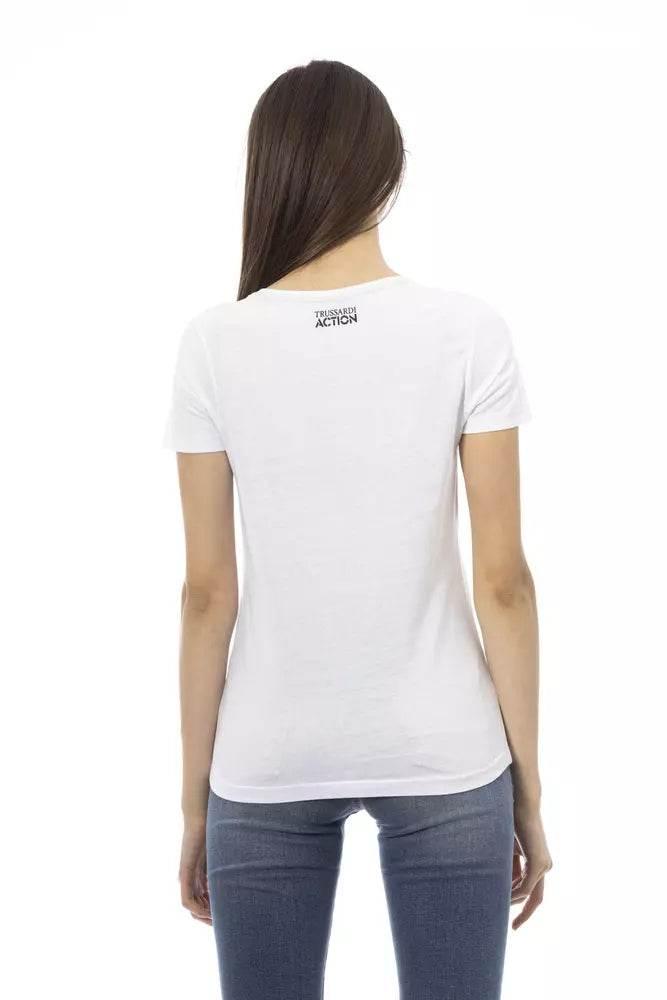 Trussardi Action White Cotton Women T-Shirt - Hilstor