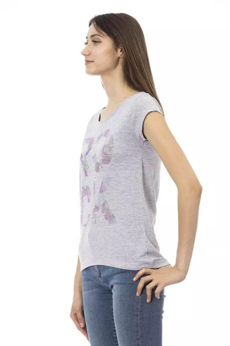 Trussardi Action Gray Cotton Women T-Shirt - Hilstor
