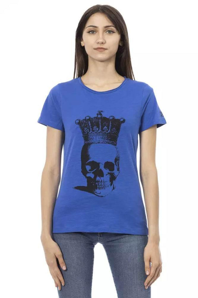 Trussardi Action Blue Cotton Women T-Shirt - Hilstor