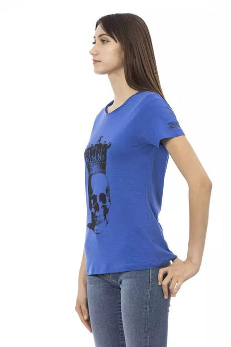 Trussardi Action Blue Cotton Women T-Shirt - Hilstor