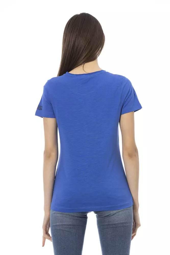 Trussardi Action Blue Cotton Women T-Shirt - Hilstor