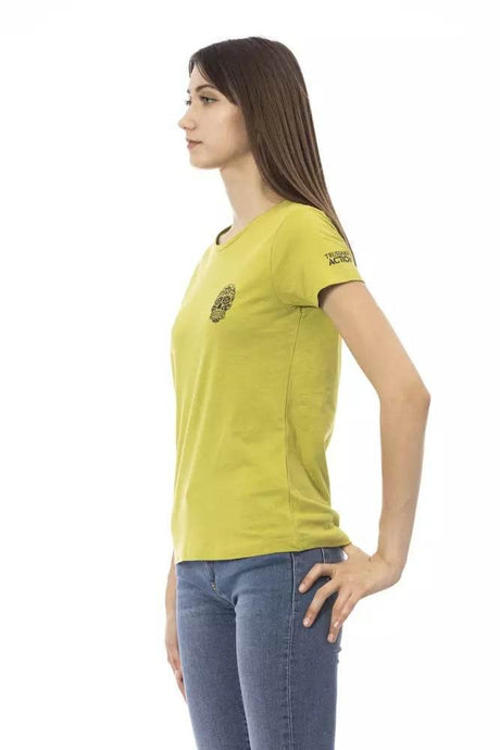 Trussardi Action Green Cotton Women T-Shirt - Hilstor