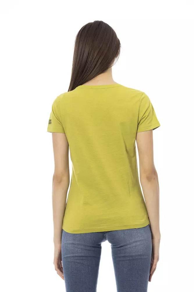 Trussardi Action Green Cotton Women T-Shirt - Hilstor