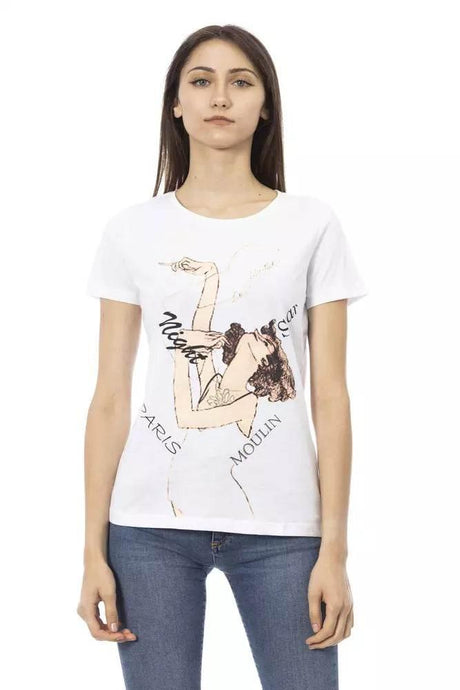 Trussardi Action White Cotton Women T-Shirt - Hilstor