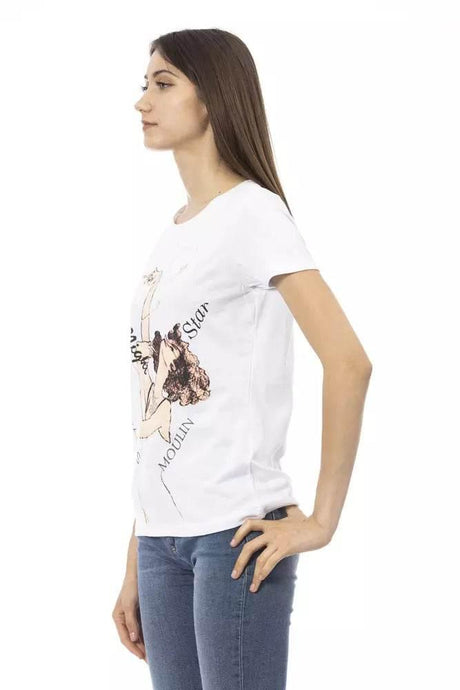 Trussardi Action White Cotton Women T-Shirt - Hilstor