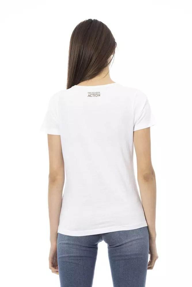 Trussardi Action White Cotton Women T-Shirt - Hilstor