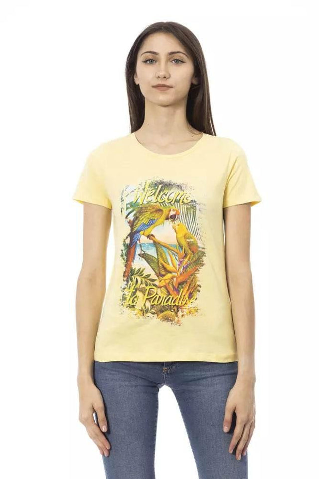 Trussardi Action Yellow Cotton Women T-Shirt - Hilstor