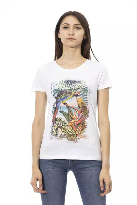 Trussardi Action White Cotton Women T-Shirt - Hilstor