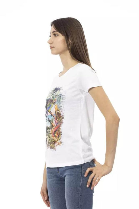 Trussardi Action White Cotton Women T-Shirt - Hilstor