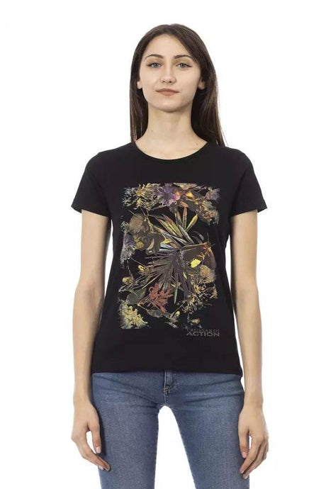 Trussardi Action Black Cotton Women T-Shirt - Hilstor
