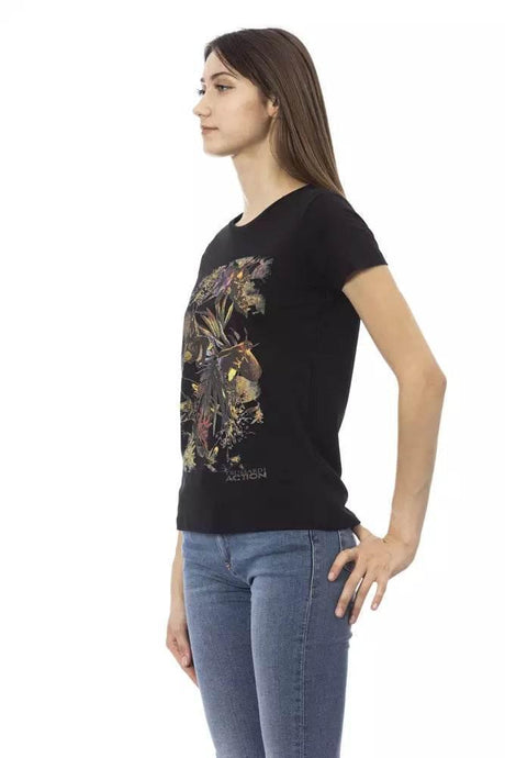 Trussardi Action Black Cotton Women T-Shirt - Hilstor