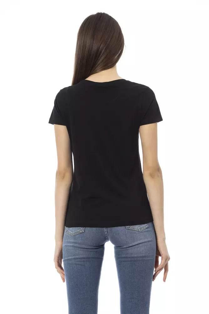 Trussardi Action Black Cotton Women T-Shirt - Hilstor