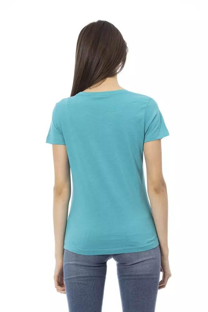 Trussardi Action Light Blue Cotton Women T-Shirt - Hilstor