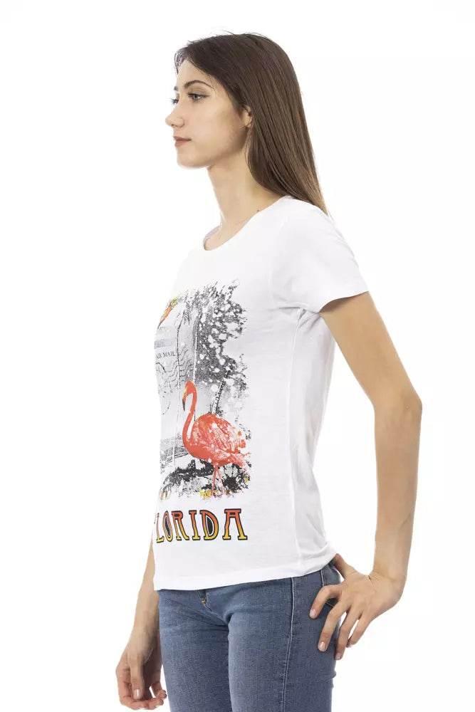 Trussardi Action White Cotton Women T-Shirt - Hilstor