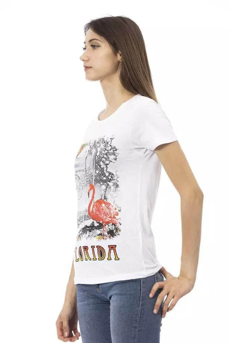 Trussardi Action White Cotton Women T-Shirt - Hilstor