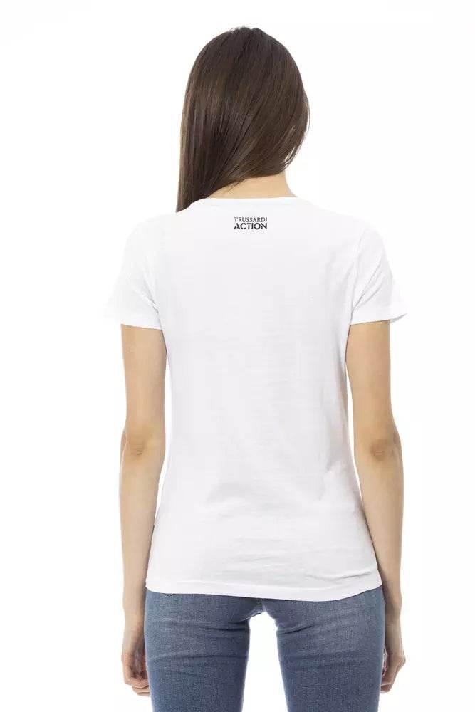 Trussardi Action White Cotton Women T-Shirt - Hilstor