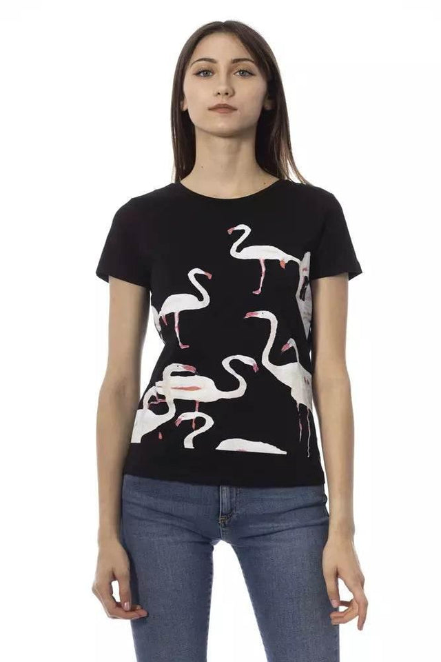 Trussardi Action Chic Black Short Sleeve Round Neck Tee - Hilstor