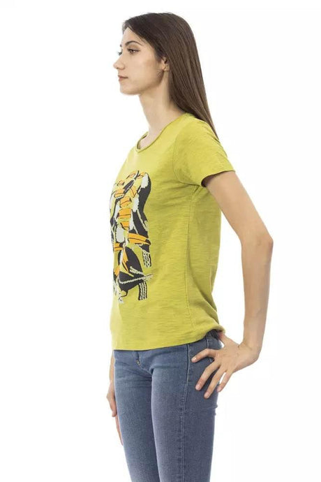 Trussardi Action Green Cotton Women T-Shirt - Hilstor