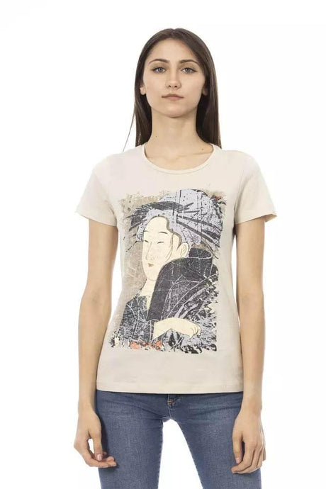 Trussardi Action Beige Cotton Women T-Shirt - Hilstor