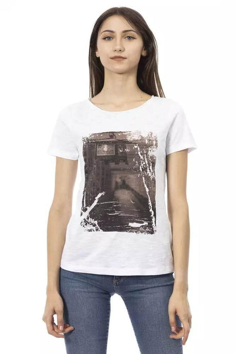 Trussardi Action White Cotton Women Top - Hilstor
