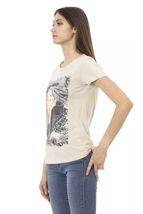 Trussardi Action Beige Cotton Women T-Shirt - Hilstor
