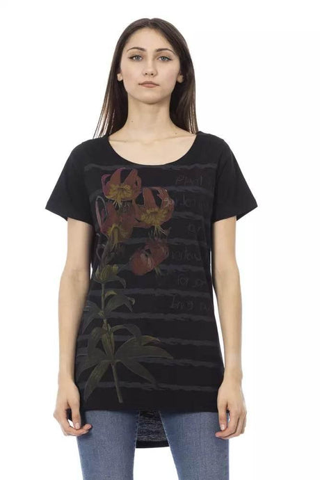Trussardi Action Black Cotton Women T-Shirt - Hilstor