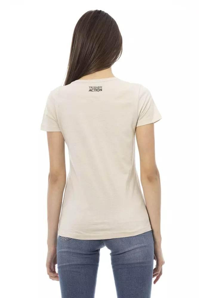 Trussardi Action Beige Cotton Women T-Shirt - Hilstor