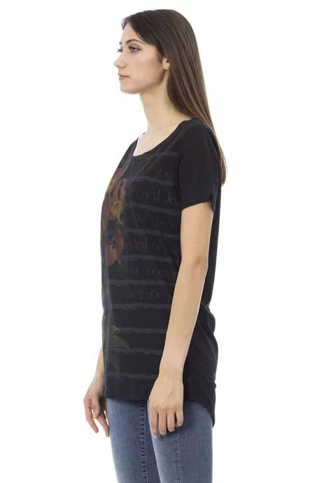 Trussardi Action Black Cotton Women T-Shirt - Hilstor