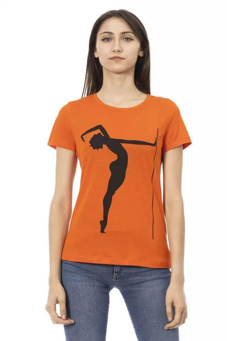 Trussardi Action Orange Cotton Women T-Shirt - Hilstor