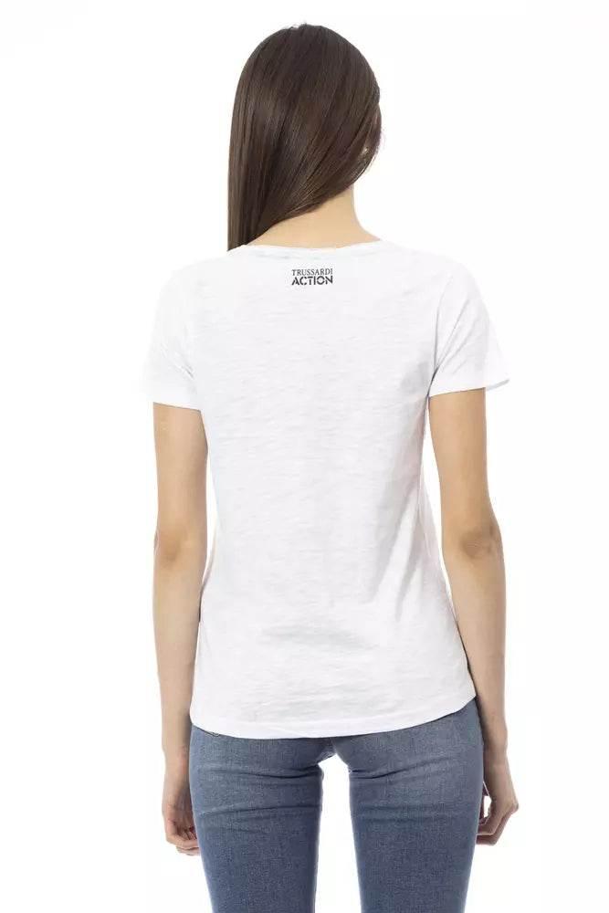 Trussardi Action White Cotton Women Top - Hilstor