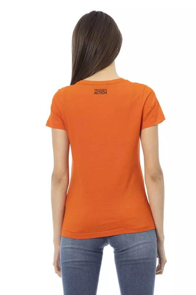 Trussardi Action Orange Cotton Women T-Shirt - Hilstor