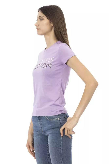 Trussardi Action Purple Cotton Women T-Shirt - Hilstor