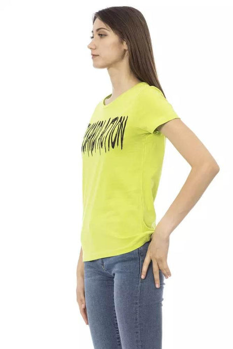 Trussardi Action Green Cotton Women T-Shirt - Hilstor