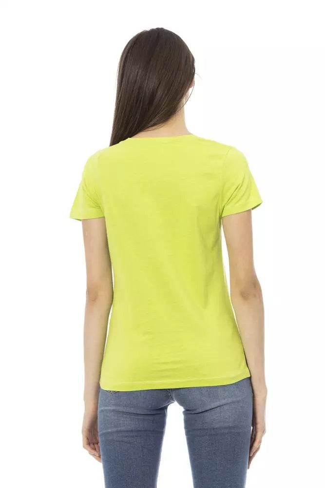 Trussardi Action Green Cotton Women T-Shirt - Hilstor
