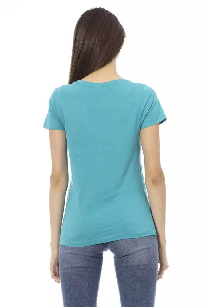 Trussardi Action Light Blue Cotton Women T-Shirt - Hilstor