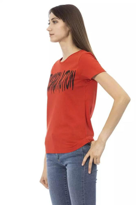 Trussardi Action Red Cotton Women T-Shirt - Hilstor
