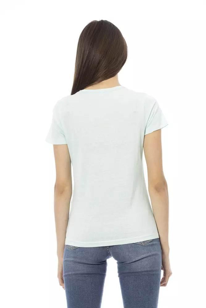Trussardi Action Light Blue Cotton Women T-Shirt - Hilstor