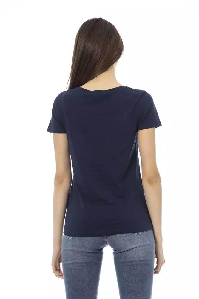 Trussardi Action Blue Cotton Women T-Shirt - Hilstor